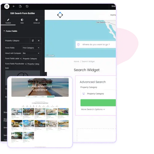 Search Form Builder Widget