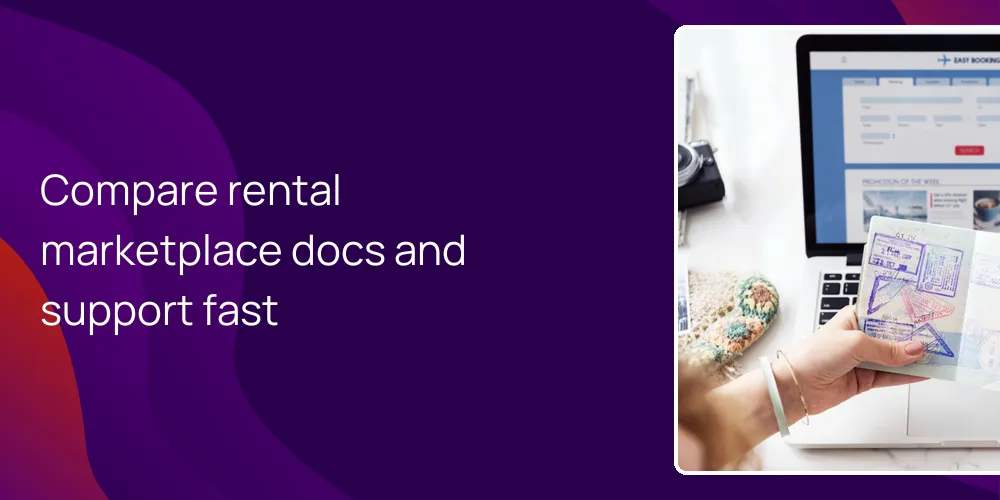 Compare rental marketplace docs and support fast