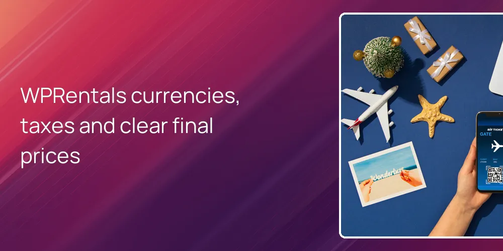 WPRentals currencies, taxes and clear final prices