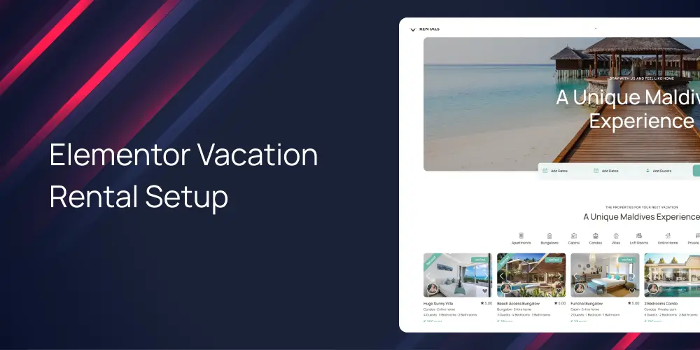 Elementor Vacation Rental Setup — Page Builder Tutorial